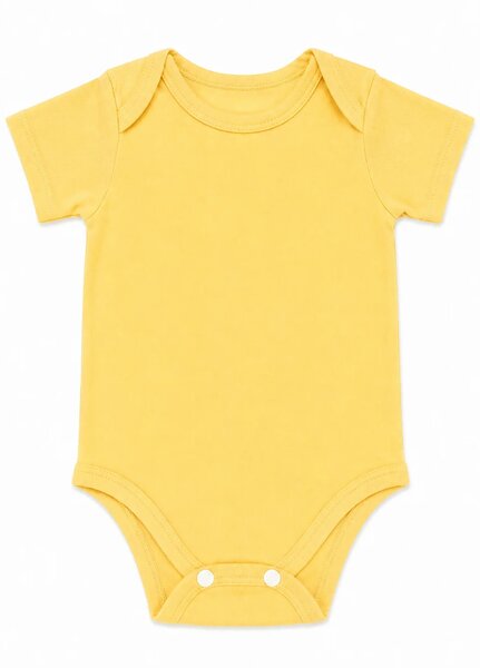 Lambkin Kids RTW Solids Cotton 1 Piece Yellow - Casual Collection