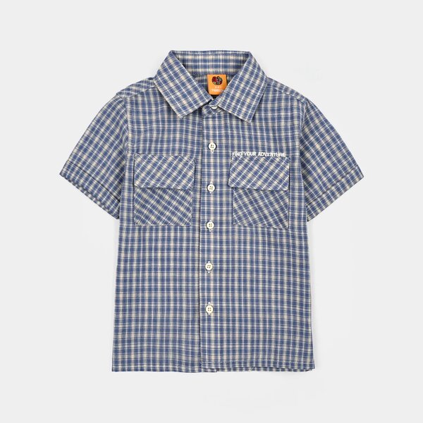 Boys Cotton Casual Shirt H/S Find Your Adventure-BLUE