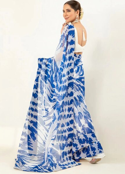 Imran Aftab RTW Printed Chiffon Saree IASC 08 - Festive Collection