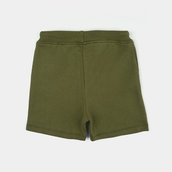 Infant Boys Jersey/Terry Shorts (Cool Vibes) - Olive Green