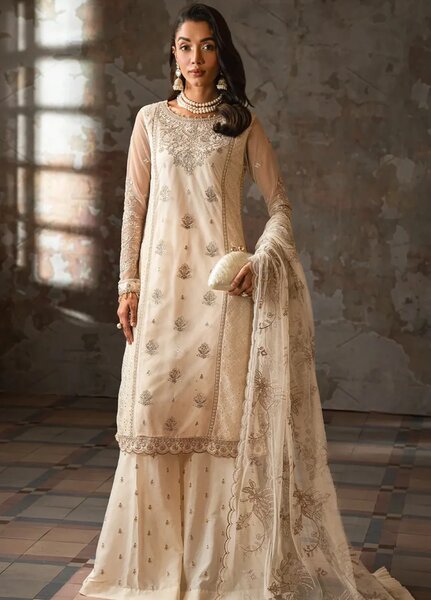 Emirah by Zarif Embroidered Net Suit Unstitched 3 Piece ZR25UF ZEF 06- Meera - Formal Collection