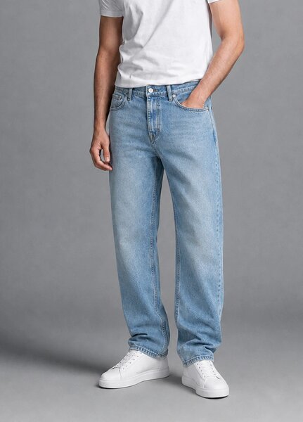 J.F Denim Mens RTW Solids Denim Pants ST-8 L.Blue - Casual Collection