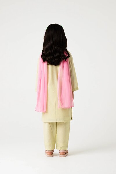 Pastel Pistachio Festive Kurta Set - 3pc