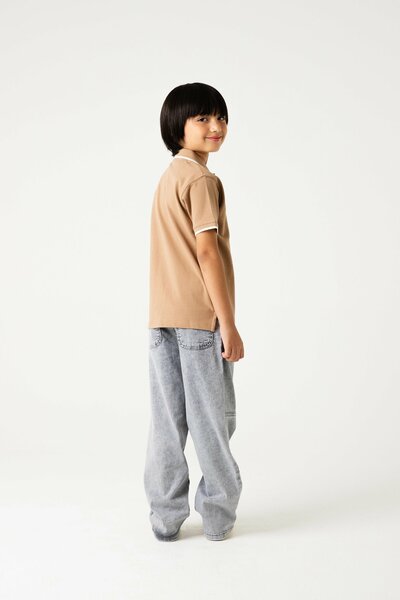 Boys Classic Dark Beige Polo Shirt