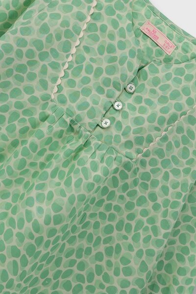 Green Pebble Printed Cotton Top