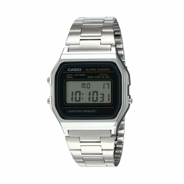 Casio General- Men's A158WA-1DF Stainless Steel Digital Watch