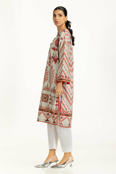Cross Slub Printed Shirt