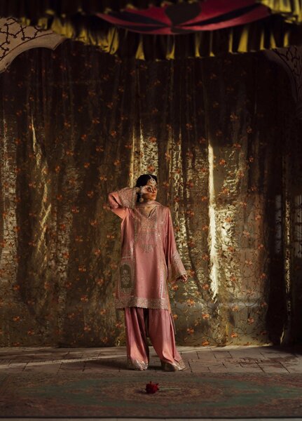 Rekha by Casualite RTW Embroidered Viscose Silk 3 Piece Suit CL26RVR Laila - Festive Collection