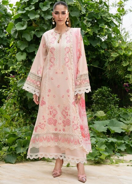 Chandan Nagri RTW Embroidered Lawn 3 Piece Suit Ashen Grace - Casual Collection