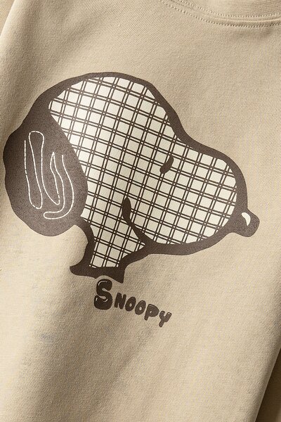 Boys Choco Beige Graphic Tee