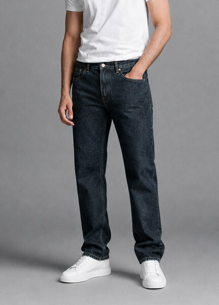 J.F Denim Mens RTW Solids Denim Pants ST-13 Black - Casual Collection