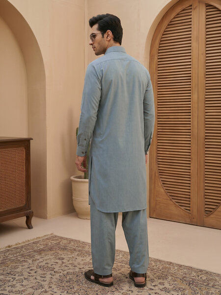 Light Green Designer Shalwar Kameez (SK-780)