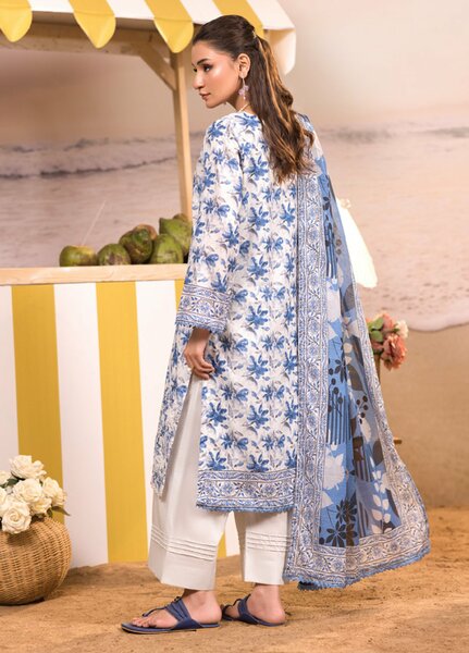 Regalia Textiles Unstitched Embroidered Lawn 3 Piece Suit RG26UEL D-3 - Casual Collection
