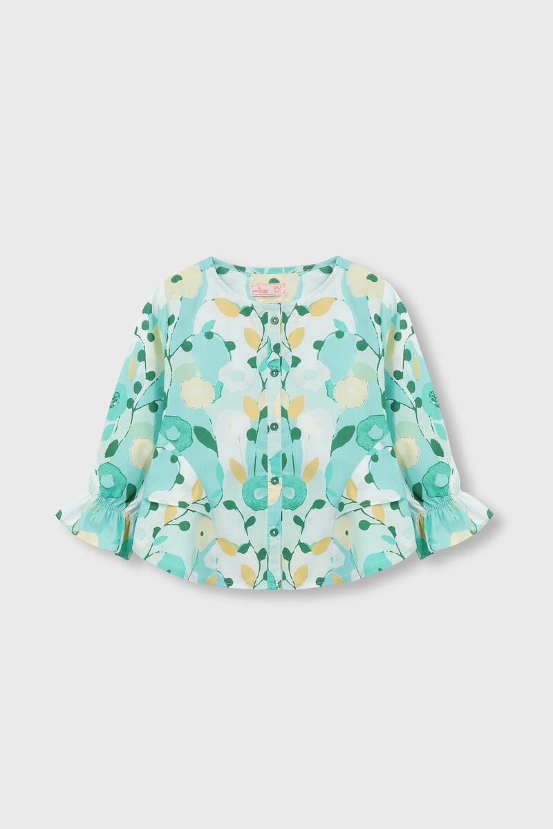 Verdant Whimsy Frill Top