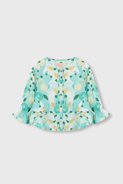 Verdant Whimsy Frill Top