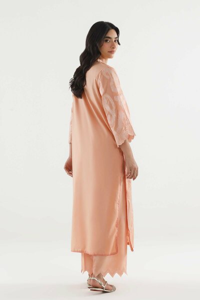 Stitched Embroidered Lawn Shirt+ Culotte