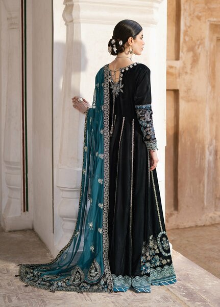 Mor by Xenia Formals Unstitched Embroidered Velvet 3 Piece Suit XE26UMV 01 Dilzaar - Festive Collection