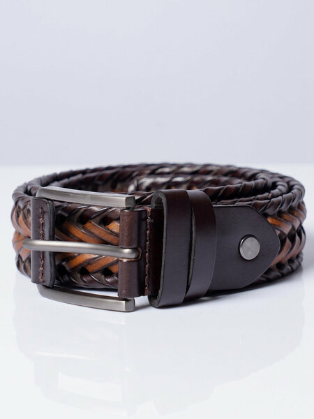 Brown Braided Leather Belt (BELT-973)