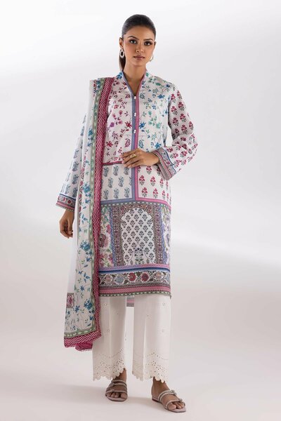 Stitched Printed Cambric Shirt
