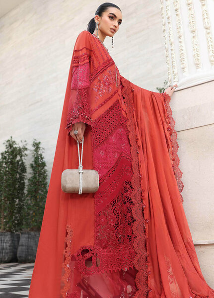 Maria B Unstitched Embroidered Lawn 3 Piece Suit MB26ULE D13 - Eid Collection