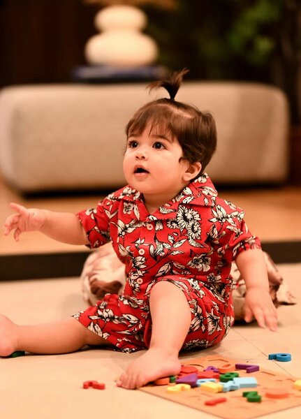 BabyCo Kids RTW Printed Cotton Co-Ord Sets Suit Waikiki Floral Resort Unisex - Casual Collection