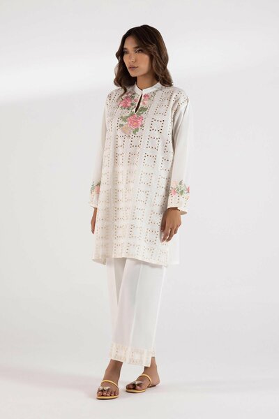 Stitched Lawn Embroidered Culotte