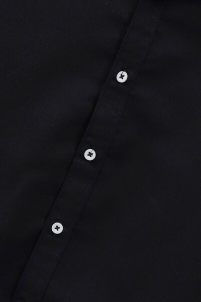 Navy Blue Chambray Shirt