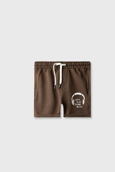 Boys Brown Music Terry Shorts