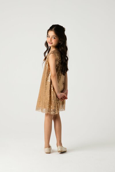 Golden Stardust Sequin Dress