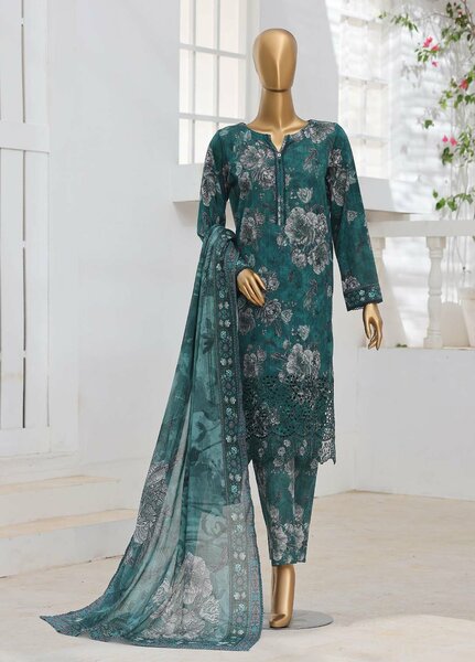 Zouk by HZ Textiles Unstitched Printed Lawn 3 Piece Suit HZ26UZL ZEC-1161 - Casual Collection