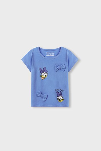 Indigo Daisy Bow Tee