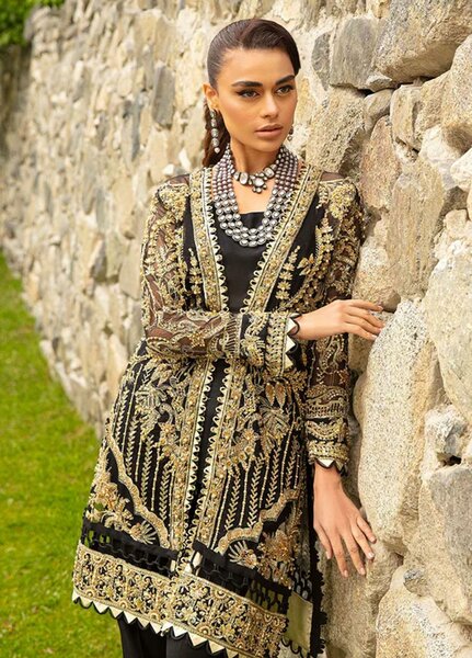 Marwa By Maryam Hussain Embroidered Organza Suits Unstitched 4 Piece MH23MW Husn - Luxury Formal Collection