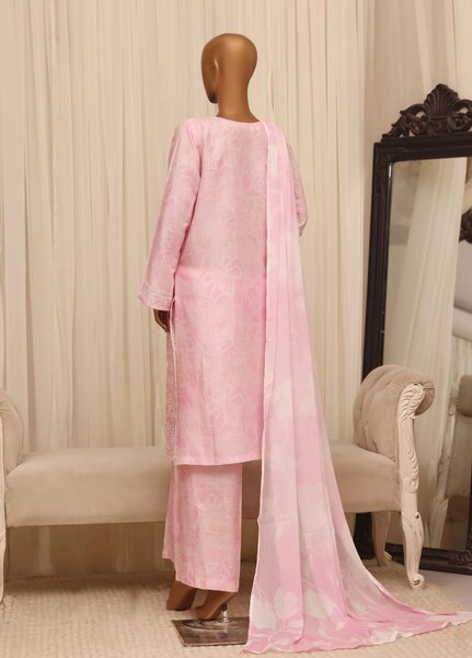 Majestic by HZ Textiles RTW Embroidered Raw Silk 3 Piece Suit HZ26RSM Blossom XRPE-3P-001 - Casual Collection