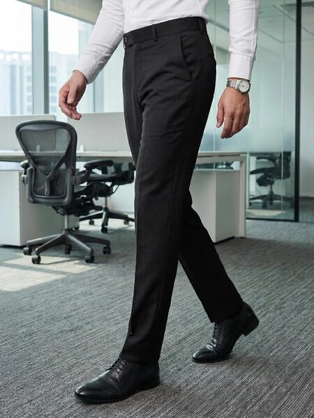 Black Plain Executive Formal Dress Pant (FDT-344)