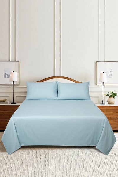 Skyride Stripe Satin Bed Sheet Set