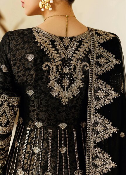 Aymal by Alizeh Fashion Handcrafted Unstitched Embroidered Chiffon 3 Pcs Suit AF26UAC 05-BLANC - Festive Collection