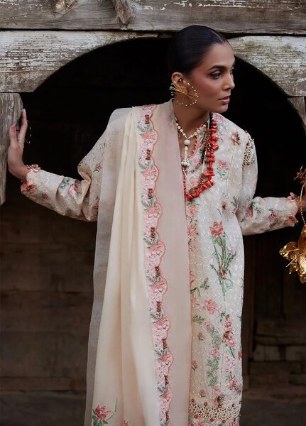 Kashmee Legacy by Elan Unstitched Embroidered Lawn 3 Piece Suit EL26ULKL Mehrvaan EL26-10A - Festive Collection