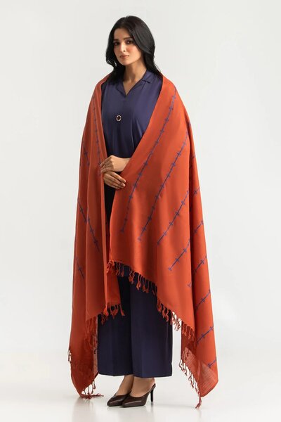 Acrylic Embroidered Shawl