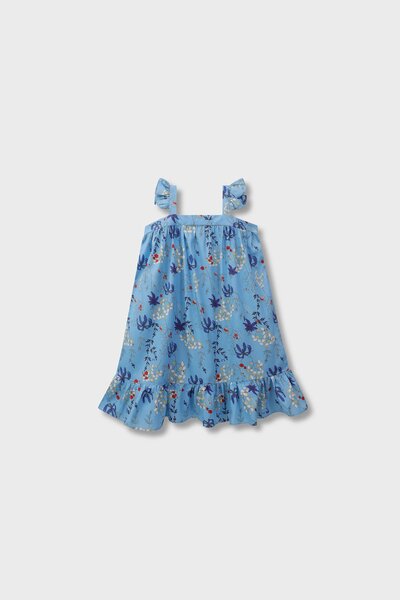 Blue Blossom Cotton Dress