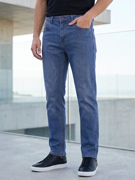 Mid Blue Straight Fit Jeans 59