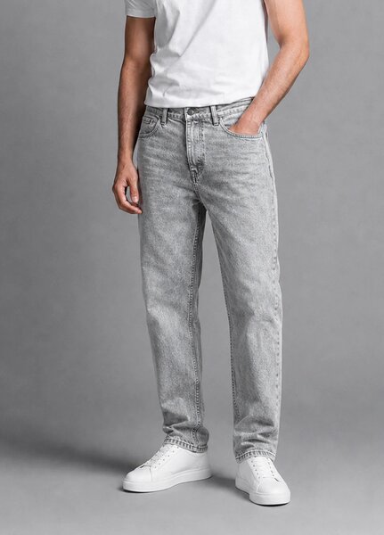 J.F Denim Mens RTW Solids Denim Pants ST-9 Grey - Casual Collection