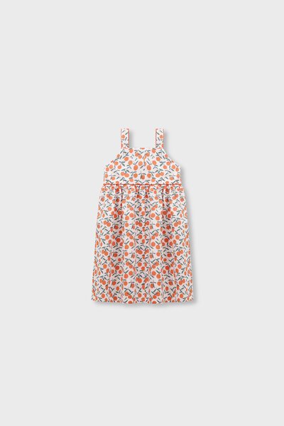 Citrus Twirl Cotton Dress