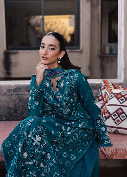 Celia by Zarposh Unstitched Embroidered Luxury Lawn 3 Piece Suit ZR26UCL AZUREA - Festive Collection