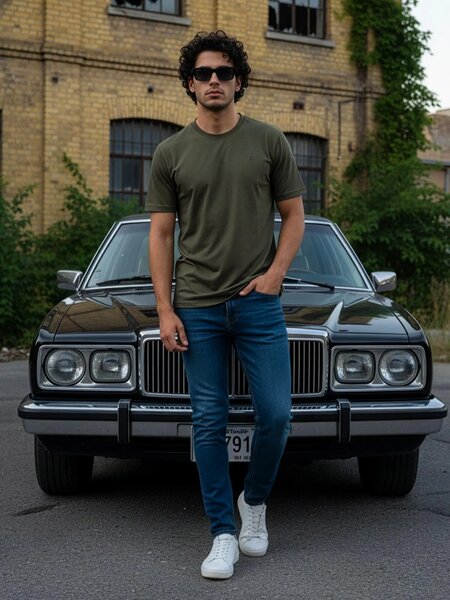 Olive Basic T-Shirt (TEE-394)