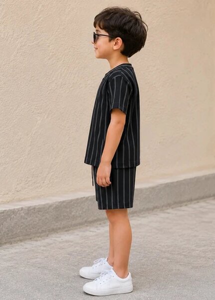 BabyCo Kids RTW Printed Cotton Co-Ord Sets Suit Capri Stripe Lounge - Casual Collection