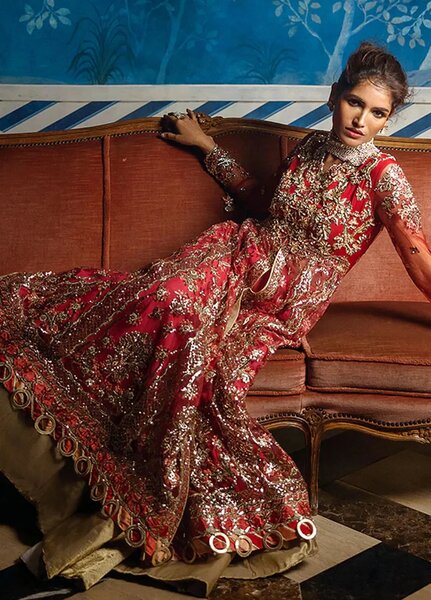 Stardust by Mushq Embroidered Net Suit Unstitched 4 Piece MQ24SW MWD-02 Red Carpet - Formal Collection