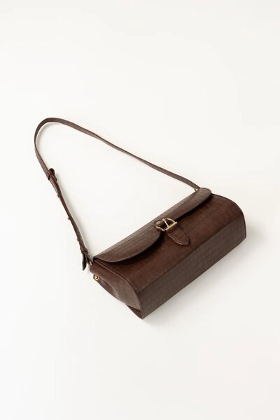 Dark Brown Cross Body Bag IBS-CBB26-012