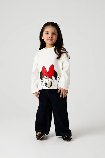 Girls Minnie Bow Graphic Tee