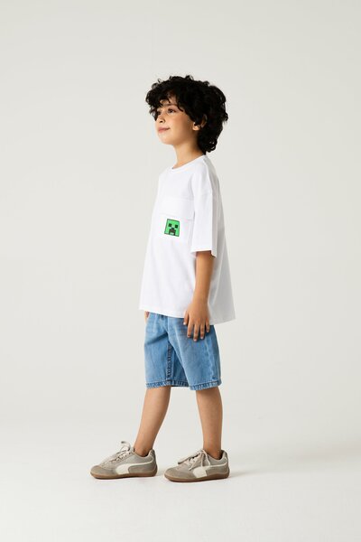 Boys Minecraft Drop Shoulder Tee