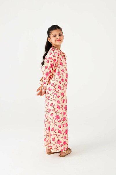 Beige Printed Cotton Co-ord Set